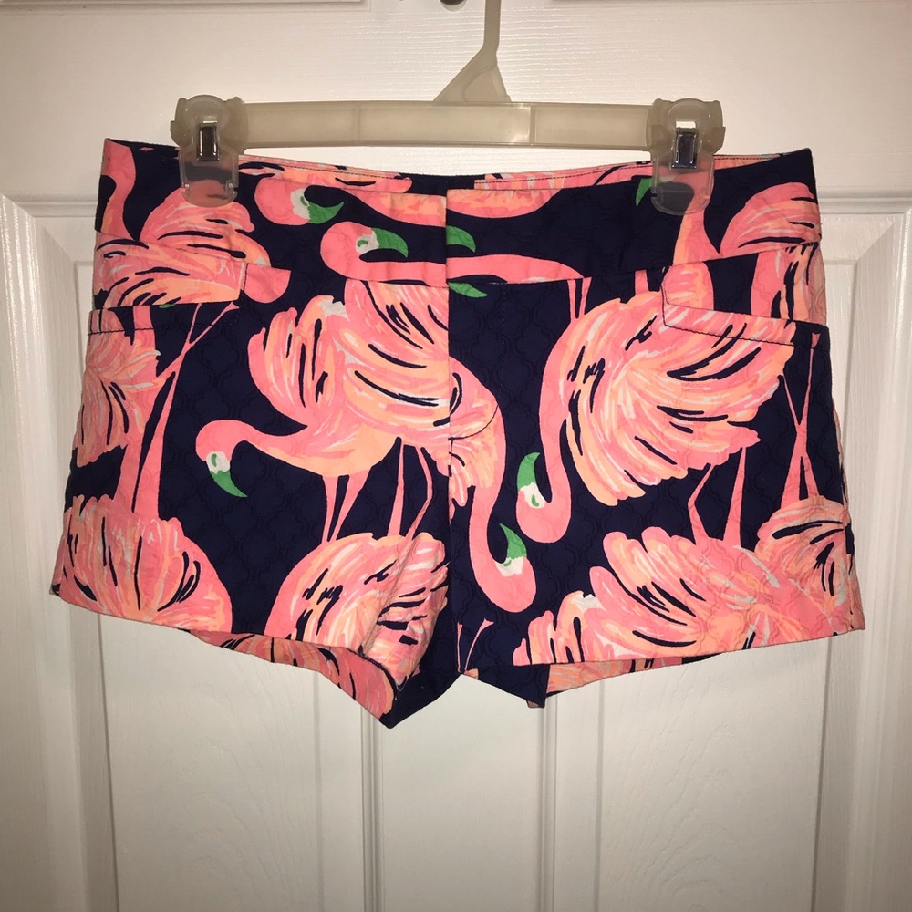 Lilly Pulitzer Flamingo Shorts Sz 4 EUC